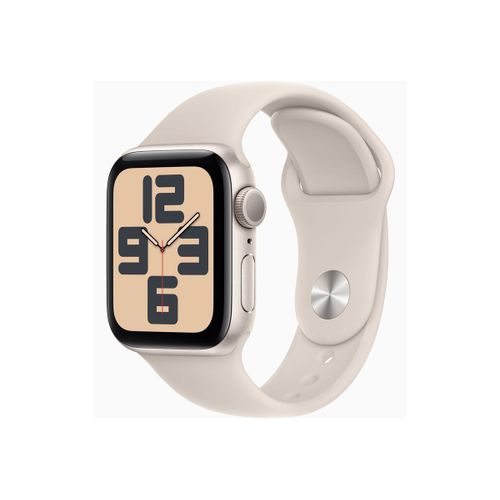 Apple Watch SE (GPS) - 2e génération - 40 mm - aluminium droit - Montre connectée avec bracelet sport - fluoroélastomère - droit - taille du bracelet : M/L - 32 Go - Wi-Fi, Bluetooth - 26.4 g