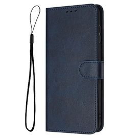 Flip Étui Pour Samsung Galaxy A5 2017 Avec Fente Pour Carte Bicelle Avec Boucle Cuir Pu Couleur Pure - Bleu