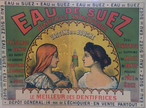Affiche Eau Suez Dentifrice Antiseptique