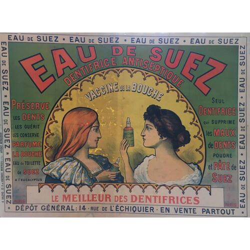 Affiche Eau Suez Dentifrice Antiseptique