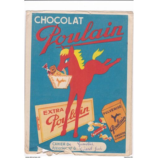 ANCIENNE PLAQUE ÉMAILLÉE CHOCOLAT POULAIN KUB MAGGI