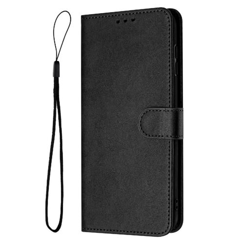 Flip Étui Pour Lg G9/G900 Cuir Pu Bicelle Avec Boucle Couleur Pure Avec Fente Pour Carte - Noir