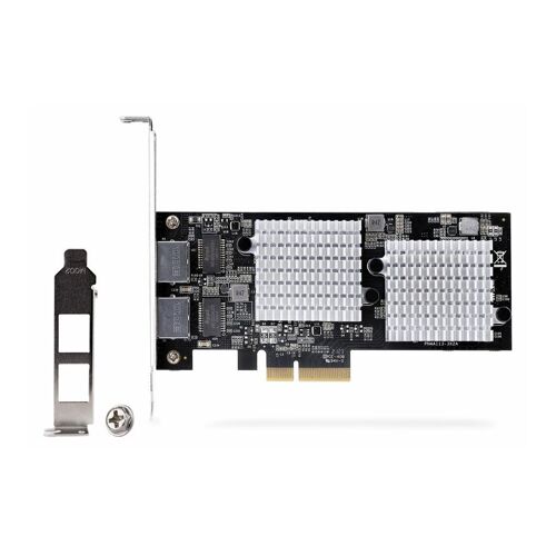 StarTech.com Carte Adaptateur Réseau PCIe 10GbE 2 Ports - Carte Ethernet - Adaptateur réseau - PCIe 3.0 x4 profil bas - 10 Gigabit Ethernet x 2 - noir
