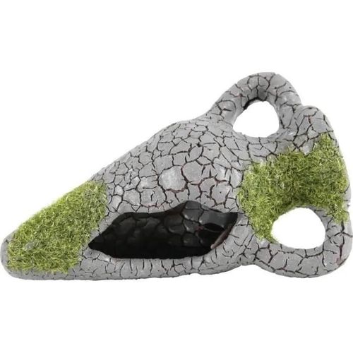 Décor Pour Aquarium - Amphore Etna - Céramique - Gris - Mousse Synthétique - Cachette Pour Poissons
