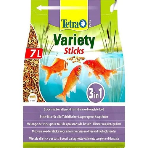 Tetra Bâtonnets Variés Pour Poissons Pond, Mélange Pour Tous Poissons De Bassin, 7 Litres - T454