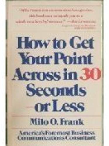 How To Get Your Point Across In 30 Seconds Or Less