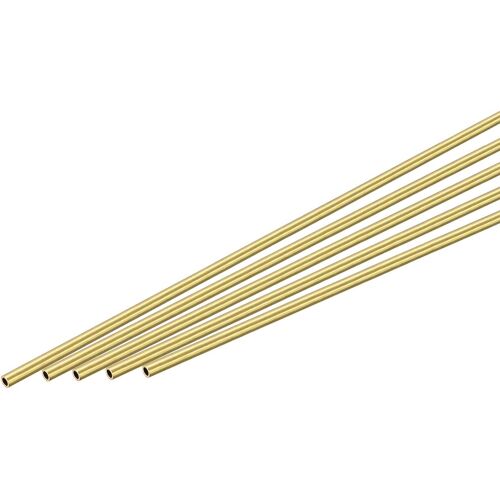 KALANKA-Laiton Rond Tube 1,2mm OD 0,25mm Paroi Épaisseur 300mm Longueur Tuyau Tube 5Pcs