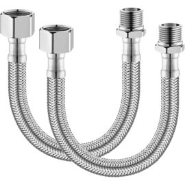 Raccord Flexible Tressé Pour Mitigeur – M10 X 400 Mm, Lot De 2, Marque Locaso
