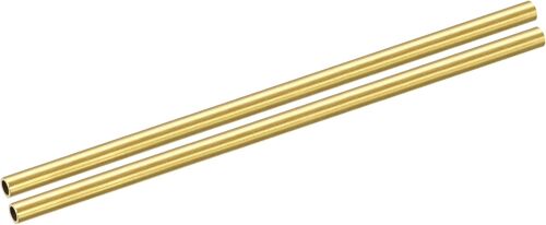 Kalanka-Tube En Laiton (3,5 Mm De Diamètre Extérieur X 0,5 Mm D'épaisseur X 100 Mm De Longueur) 2 Pièces, Tuyauterie Droite - Pour L'ameublement, La Machinerie, Les Travaux Manuels Diy