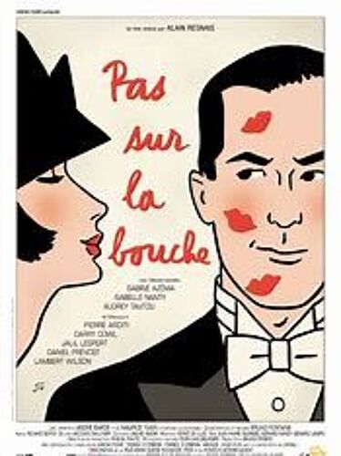 Affiche De Cinéma Pliée (120x160cm) Pas Sur La Bouche De Alain Resnais Avec Sabine Azéma