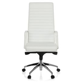Chaise De Bureau / Fauteuil De Direction Lenga Cuir Blanc Hjh Office