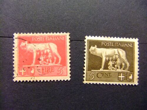 L 122 Italia Italie 1929 1930 / Romulo Y Remo / Yvert 229 + 224 Fu