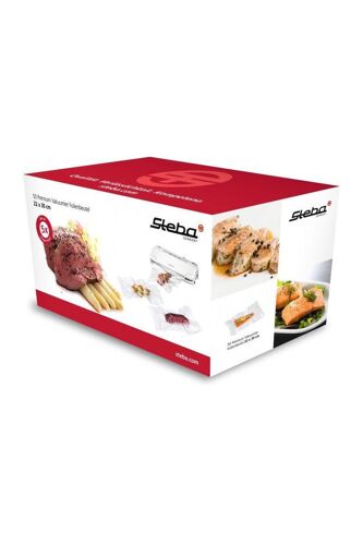 STEBA 932000 Lot de 50 sachets 22 x 30 cm pour machine a vide d'air