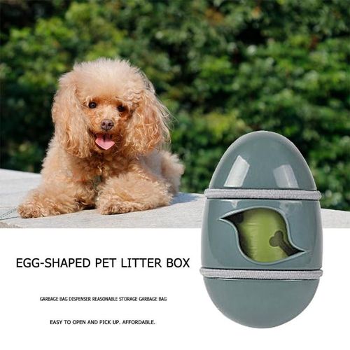 Xm Boîte De Rangement En Forme D'oeuf Distributeur De Sacs Poubelles Pour Animaux De Compagnie Boîte De Rangement Des Ordures Des Toilettes