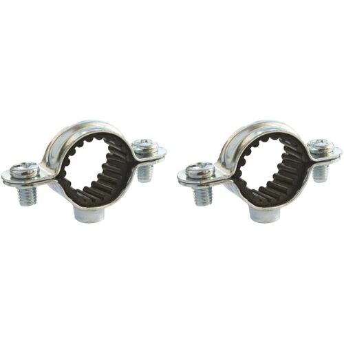 KALANKA-, Lot de 20 Colliers isophoniques simples Ø16 mm en acier nickelé - Sachet de 10 pièces - Fixation pour tubes rigides - Réduction des bruits et absorption des vibrations