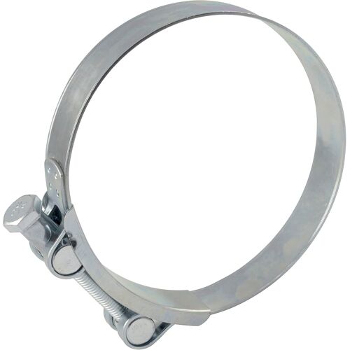 KALANKA-- C63720 - Collier de serrage à tourillon 115-130 mm - largeur de la bande 24 mm - en acier - couleur argent - fluides clé plate tuyaux gaines ventilation