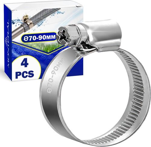 KALANKA-Collier De Serrage Métallique Ø 70-90 mm 9 mm Set 4 Pièces - Monteral