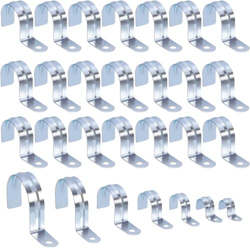 KALANKA-EMT Sangle de tuyau en acier zingué à un trou pour fixation de tuyau (1,9 cm)