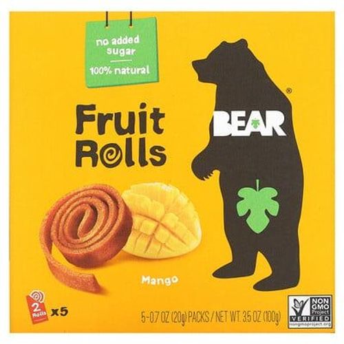 Bear Rouleaux Aux Fruits, Mangue, 5 Sachets, 20 G Chacun