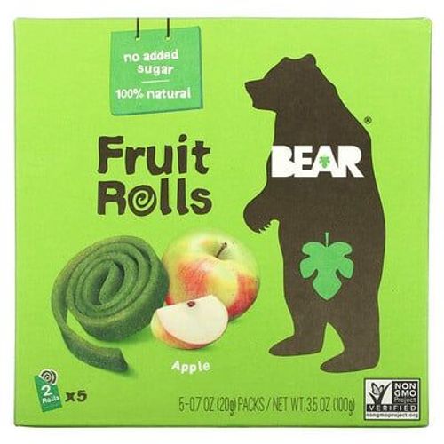 Bear Rouleaux Aux Fruits, Pomme, 5 Sachets, 20 G Chacun