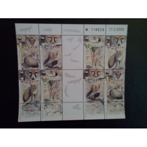 Timbre Israel Yt 1488 A 1491 Séries: Wwf - Renard Blendforf 2000 ( 061112 )