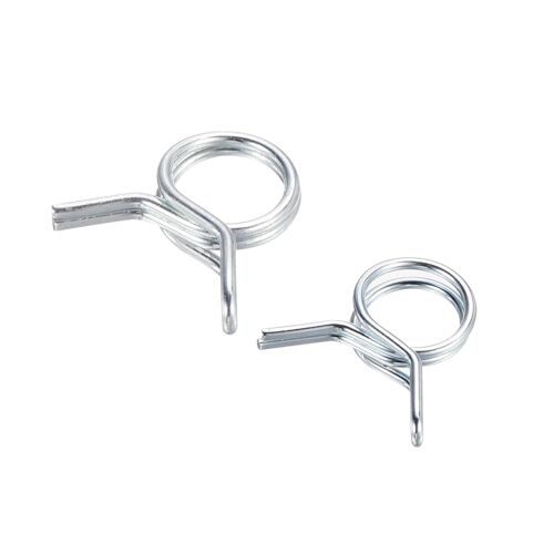 Kalanka-10 Pièces 6 Mm Et 10 Pièces 7 Mm Carburant Ligne Tube Ressort Clips Zinc Plaqué Double Fil Ressort Tuyau Collier De Serrage