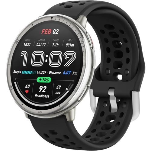 Bracelet Compatible Avec Amazfit Active 2, Souple Silicone Sangle Bracelet [Résistant À L'usure] [Respirant] Montre Bracelet - Black[Let9135900]