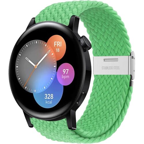 20mm Tressée Bracelet Pour Huawei Watch Gt 3 Pro 43mm/Gt 3 42mm/Gt 2 42mm/Watch 2/Watch 2 Pro/Honor Magic Watch 2 42mm, Ajustable Nylon Bracelet Pour Huawei Watch 2 Sport - Vert Cl[Let9136467]