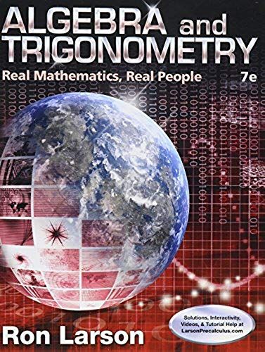 Bundle: Algebra And Trigonometry: Real Mathematics, Real People, 7th + Enhanced Webassign Printed Access Card For Pre-Calculus & College Algebra, Single-Term Courses