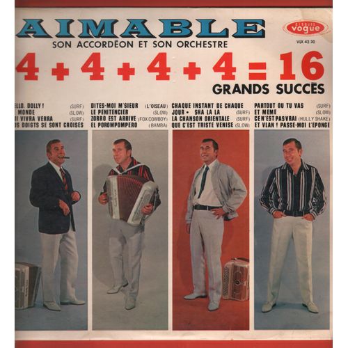 4 + 4 + 4 + 4 = 16 Grands Succès