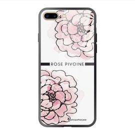 Coque Iphone 7 Plus/ 8 Plus Coque Soft Touch Glossy Rose Pivoine Design La Coque Francaise