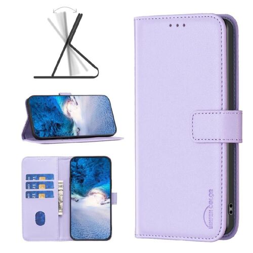 Étincelle Étui Pour Tecno 10 4g Multi-Couleur Affaires Étui En Cuir Portefeuille Emplacement Pour Carte Multi - Violet Clair