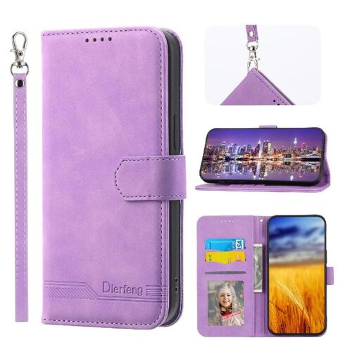 Flip Étui Pour Nokia G22 Premium Cash Poche Fentes Pour Cartes Fermeture Magnétique Bracelet - Violet