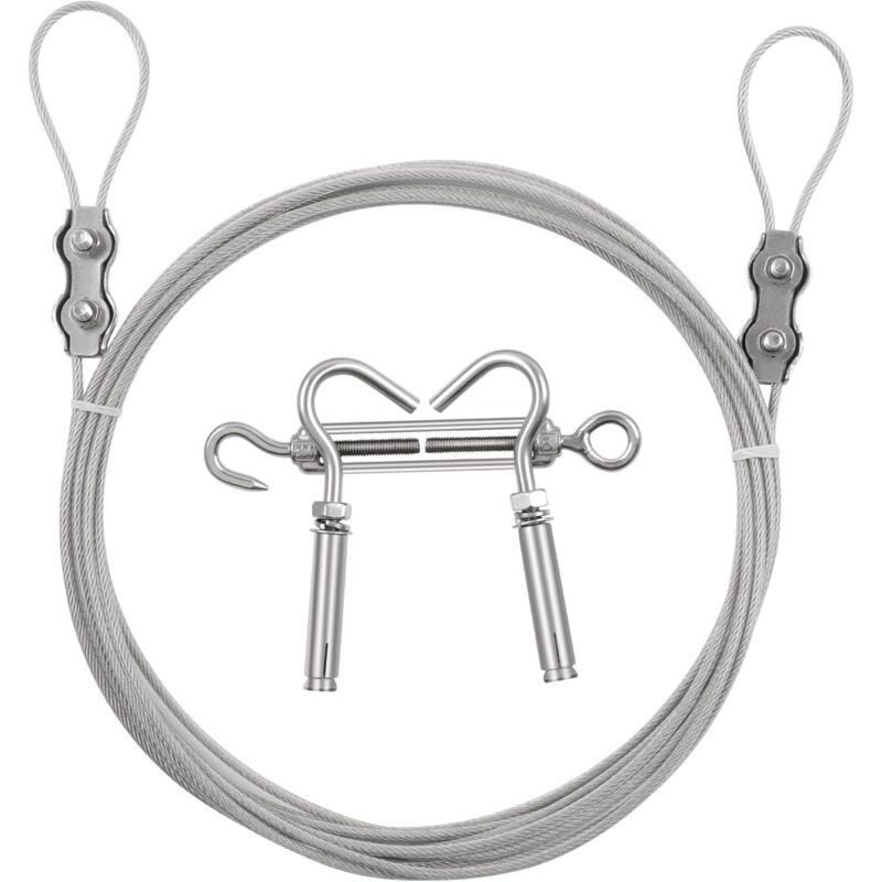 6 Pièces Tendeur Cable M6 Tendeur Cable Inox 304 Réglable Crochet De Ridoir Et Oeil Pour Tendeur De Fil Cable Acier Corde Crochet Tendeur Accessoires 87610017