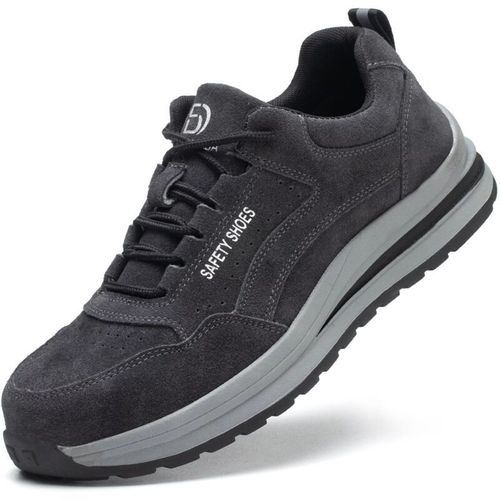 Chaussures De Securite Indestructibles Pour Hommes, Embout En Acier, Taille De Chaussure De Travail Couleur Gris Taille 38(24cm) Goodnice