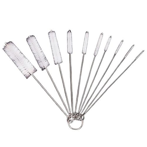 Lot de 10 goupillons de différentes tailles Blanc