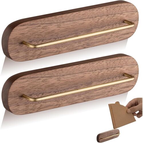 Kalanka-Porte Filtre À Café Mural, Lot De 2 Support De Rangement Pour Filtre À Café, Support Pour Sacs Filtrants, Support De Filtre À Café Anti-Poussière, Rangement Pour Filtre À Café Pour Home Kitch