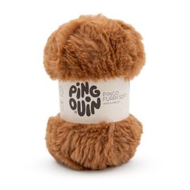 Pelote Fausse Fourrure Pingo Furry Soft - 100gr - Pingouin. Color : Camel Marron