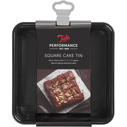 Kalanka-Moule À Gâteau Carré Amovible Performance, Acier Au Carbone De Qualité Professionnelle Avec Revêtement Antiadhésif Eclipse, 18 Cm X 18 Cm Idéal Pour Pâtisseries Et Gâteaux De Fête