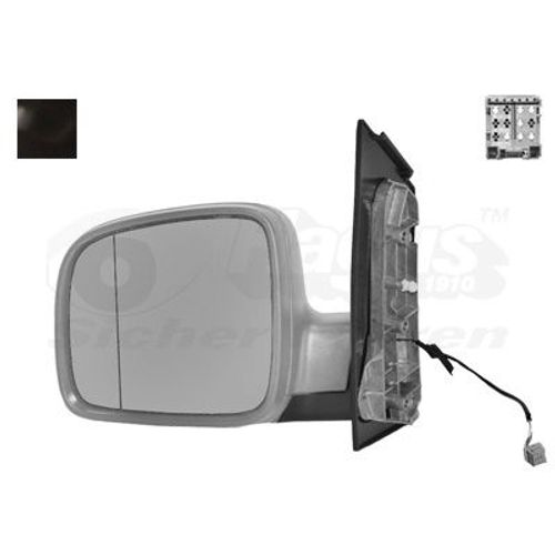 Retroviseur Electrique Gauche Noir Pour Volkswagen Transporter T5 03 - 09