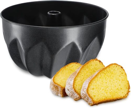 Kalanka-Moule À Kougelkkhapfkkake En Tôle Avec Revêtement Anti-Adhésif, Moule En 2 Tailles Différentes, Moule À Gâteau Rond, Répartition Uniforme De La Chaleur (Ø 16,5 Cm Avec Trou)