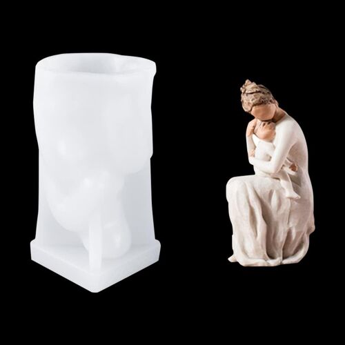 Kalanka-3d Moules À Bougie Moule En Silicone Figurine Câlins Resine Epoxy Moulle Candle Mould Pour Fabrication De Bougie Parfumée, Savons Et Figurine Famille (For Always)