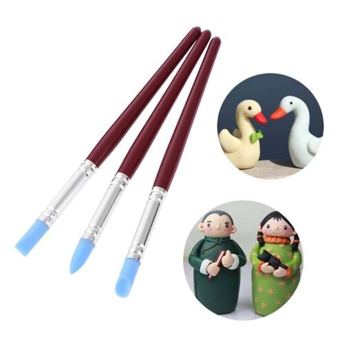 Xm Stylos De Poterie En Silicone Souple 5 Pièces Artisanat De Nail Art Sculpture Modélisation Polymère