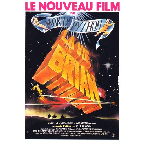 Monty Python, La Vie De Brian / Monty Python's Life - Affiche Originale De Cinéma - Format 120x160 Cm - Un Film De Terry Jones Avec Graham Chapman, Terry Gilliam, John Cleese, Michael Palin - 1980