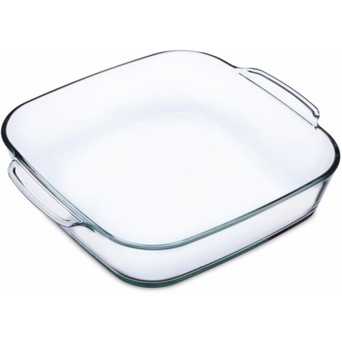 Kalanka-Plat À Four Carré En Verre - Contenance 1,6 L, Dimension 25,4 X 21 X 5,5 Cm - Verre Borosilicate Très Haute Résistance 7286