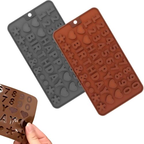 Kalanka-Lot De 2 Moules À Gâteau En Silicone Anti-Adhésif Doux Et Facile À Démouler, Moules À Gâteaux Multicolores Pour Décoration De Gâteaux, Ustensiles De Cuisson De Bonne Résistance, Moule À Glaço