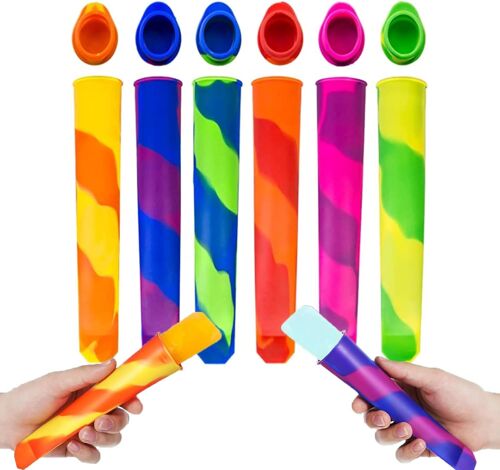 Kalanka-Lot De 6 Moules À Glace En Silicone, Bricolage Pour Fabriquer Des Sucettes Glacées, Moules À Glace Silicone, Réutilisable, Adapté Aux Enfants Et Aux Adultes (Camouflage)