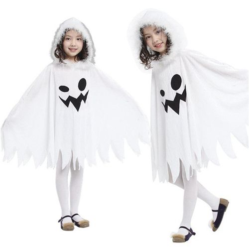 Uniforme D'halloween Masque Pour Enfants Costumes Danse Sorcière Costume Ludique Elfe Blanc Cape Nouveau Costume Cosplay