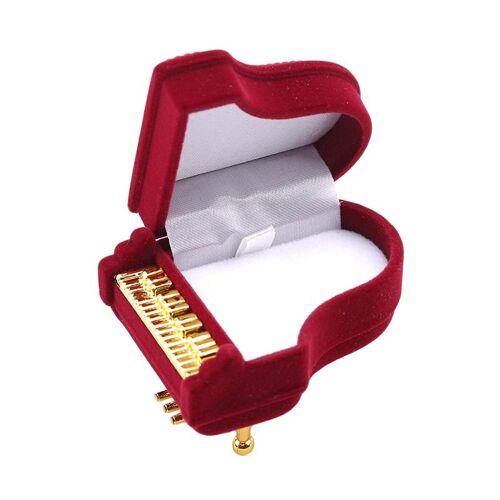Boîte à bijoux avec pendentif Emballage de boucle d'oreille boîte de bagues de Piano créative mallette de rangement cadeau pour bagues de fiançailles organisateur de boîte à bijoux