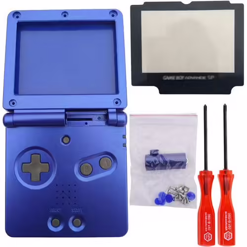 Coque Gameboy, Gba Sp. Remplacement Shell Pour Nintendo Gba Sp - Remplacement Coque Gameboy Advance Sp - Pack Bleu